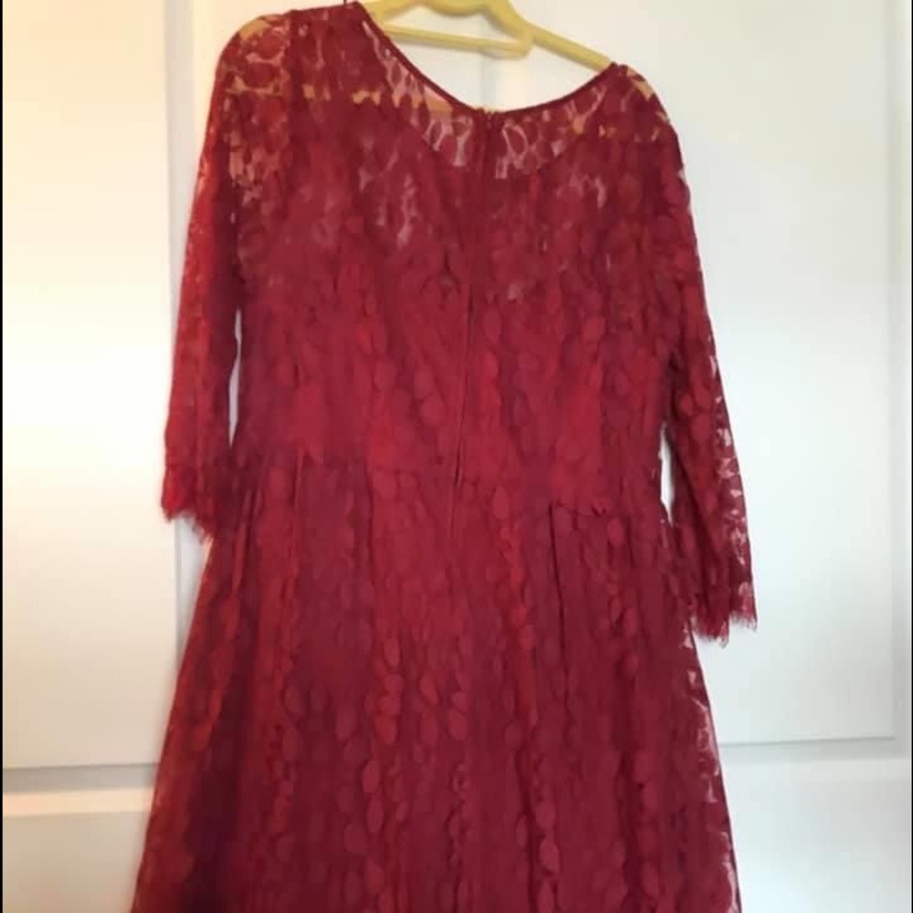 Red long sleeve dress